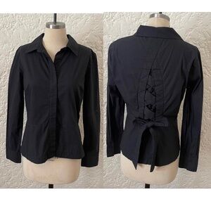 10 Crosby Derek Lam Black Button Down Shirt